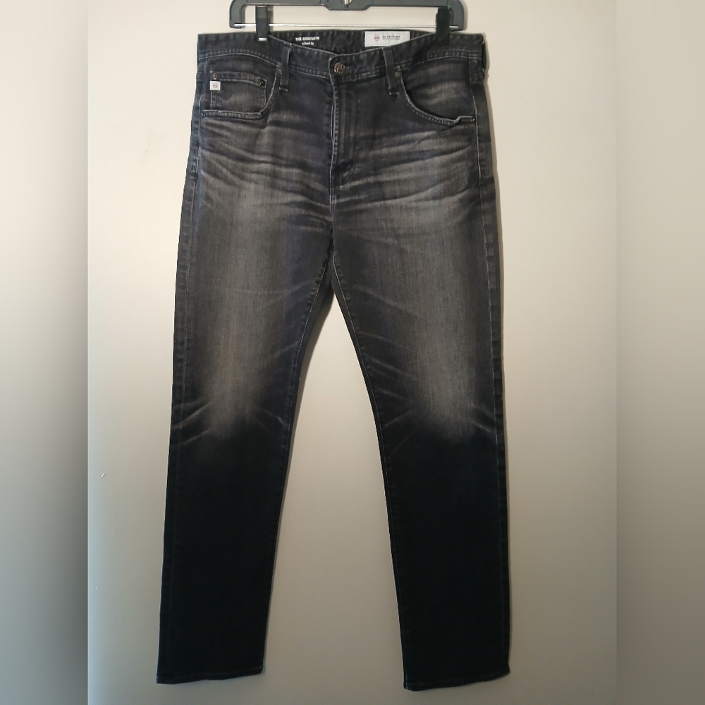 AG Adriano Goldschmied The Graduate Tailored Leg In  Charcoal Size 34